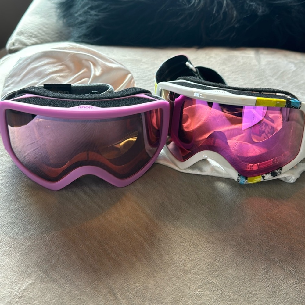 2 pairs of women’s Anon goggles